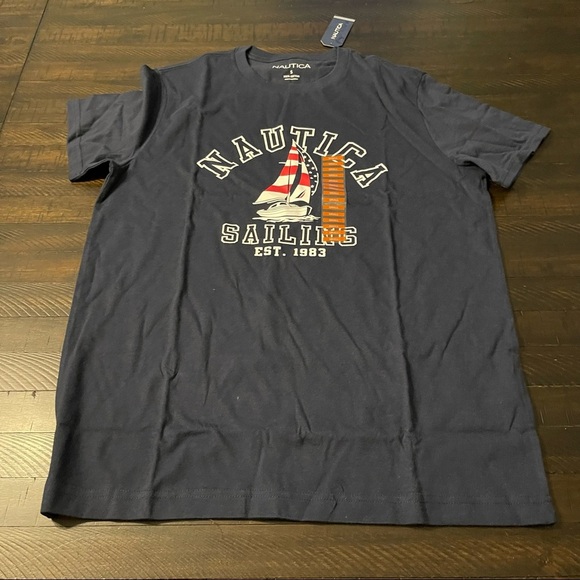 Nautica Cotton Screen Tee - Picture 1 of 3